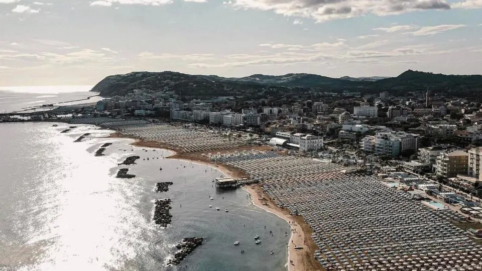 veduta area del litorale di Cattolica