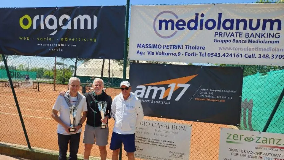 La premiazione del tabellone Over 65 al Ct Cervia