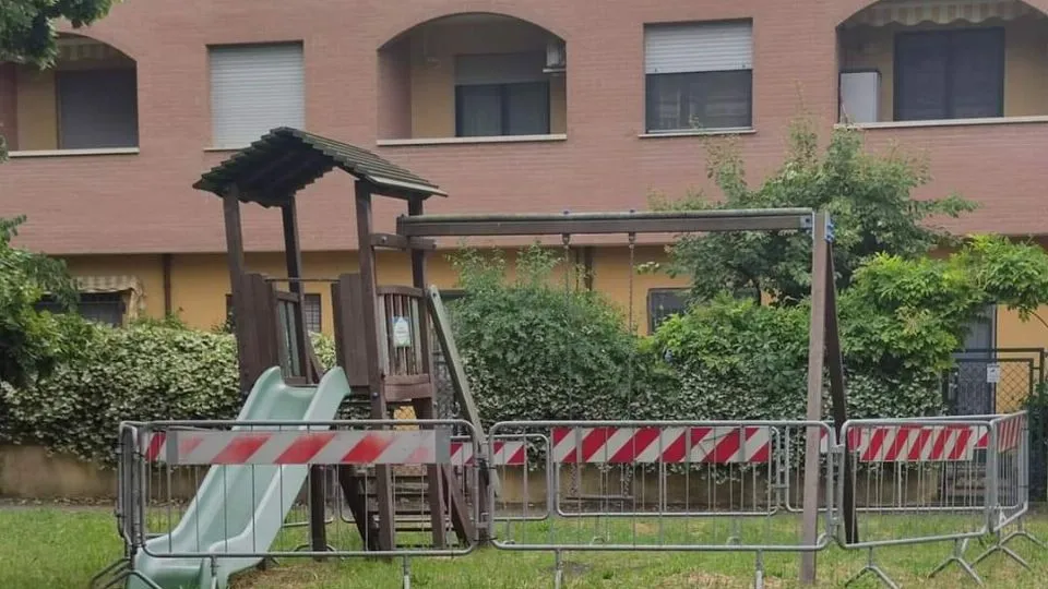 il gioco recintato nel parco di Vergiano
