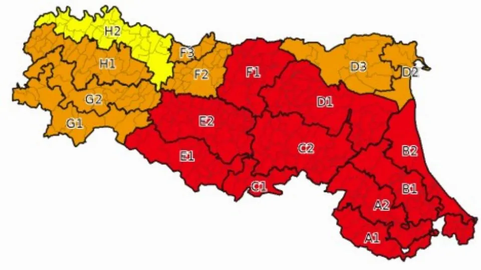 l’allerta per martedì