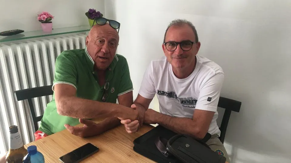 Il presidente Davide Graziosi e mister Beppe Angelini