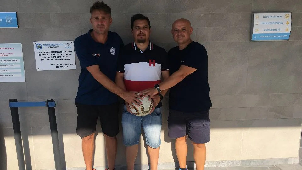 Il team manager Manuel Marani, Danilo Cappovilla ed il DS Sergio Grassi