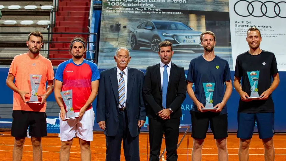 La premiazione del doppio (@Chapman/San Marino Open)