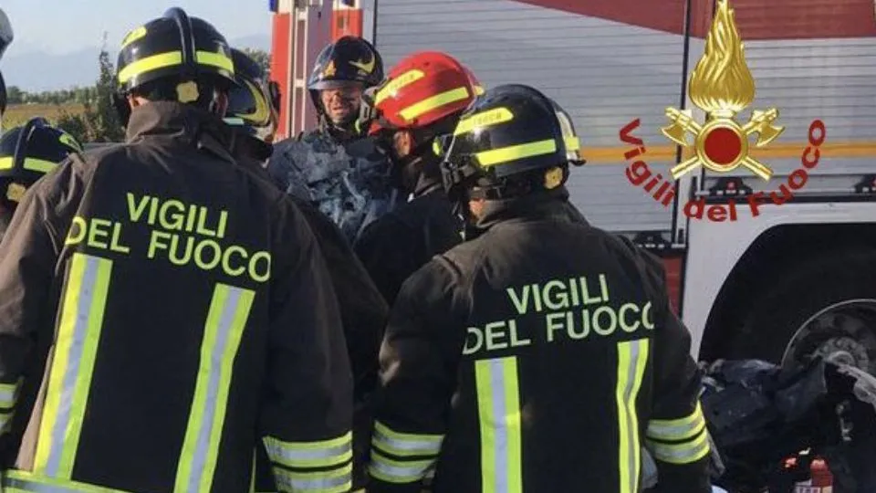 i Vigili del Fuoco sul posto