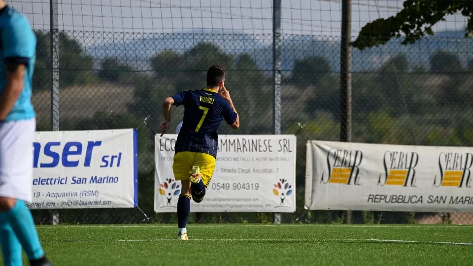 L’esultanza di Matteo Vitaioli (@FSGC)