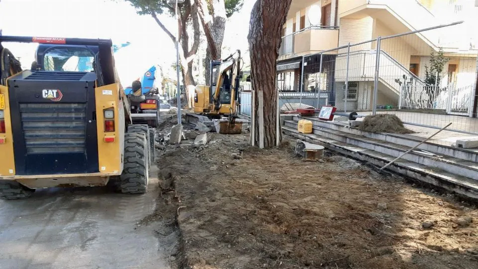 i lavori su via Toscana a Cattolica