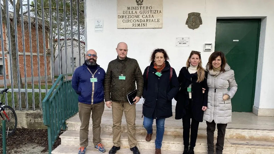 la delegazione in visita al carcere dei Casetti
