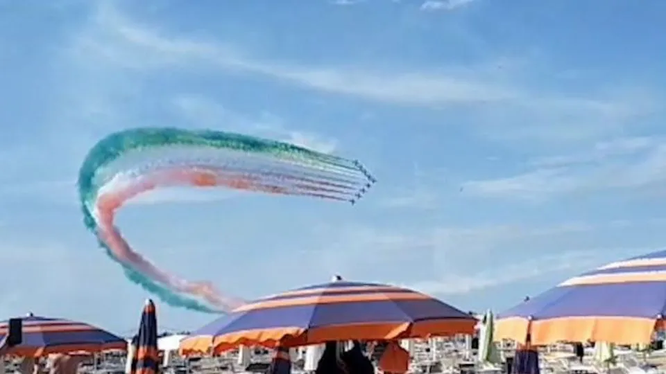 le frecce tricolori sul cielo di Rimini