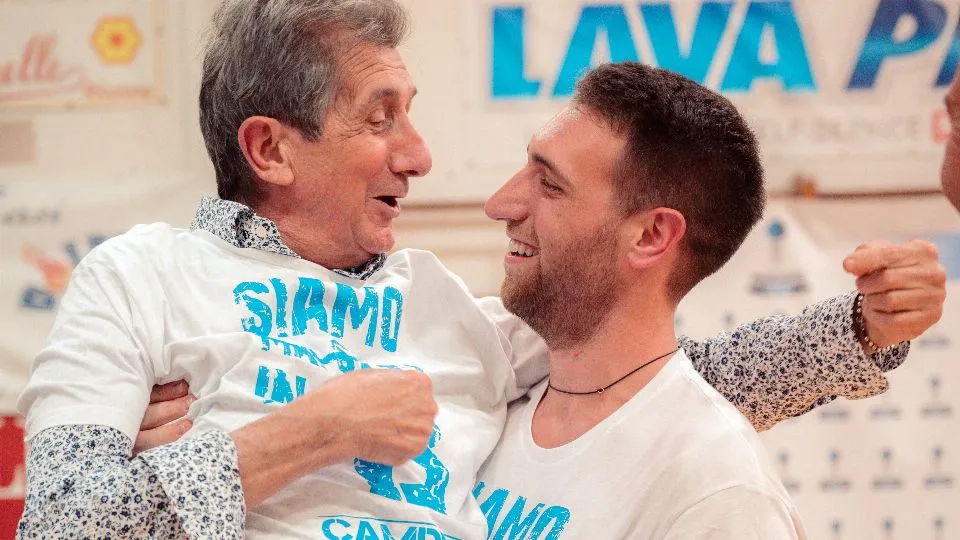 Maicol De Rosa e il presidente Giuseppe Tontini