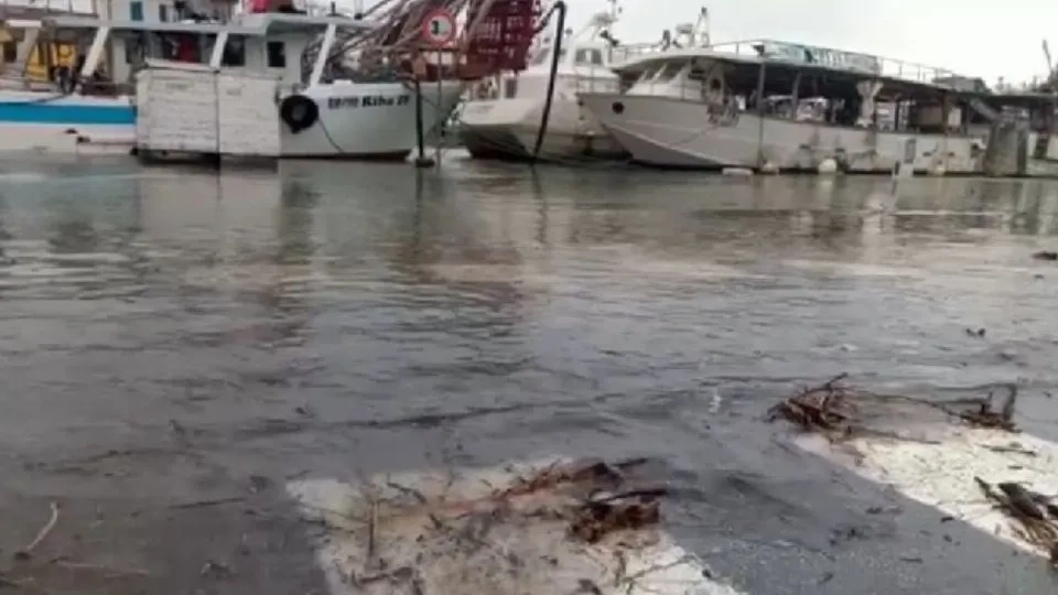 il porto di Rimini questa mattina (@newsrimini)
