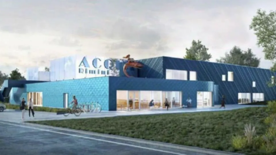 un rendering della piscina
