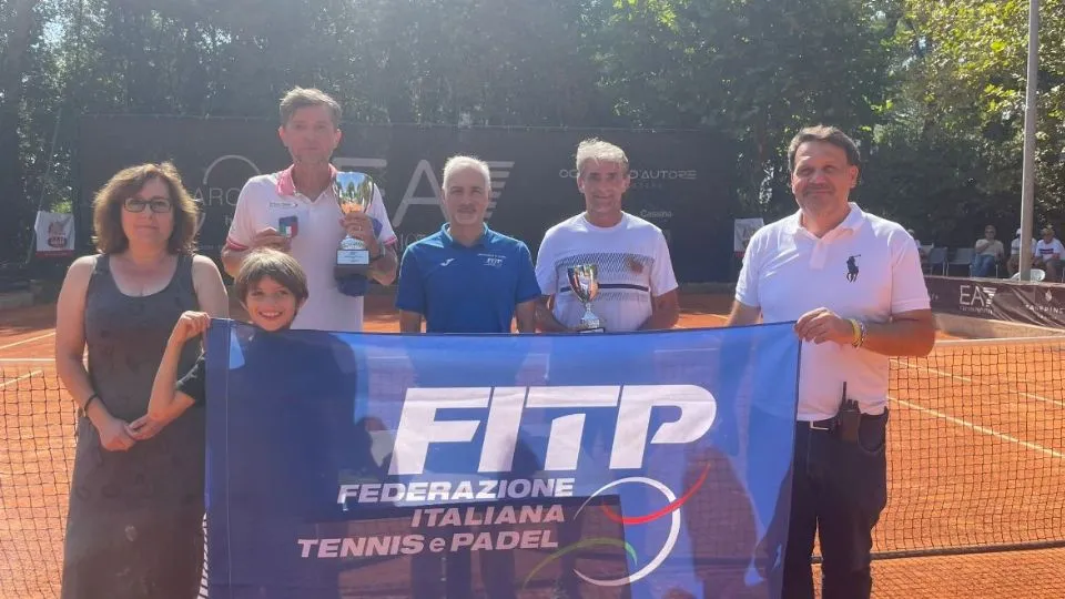 La premiazione della finale Over 55 ai canpionati italiani Veterani