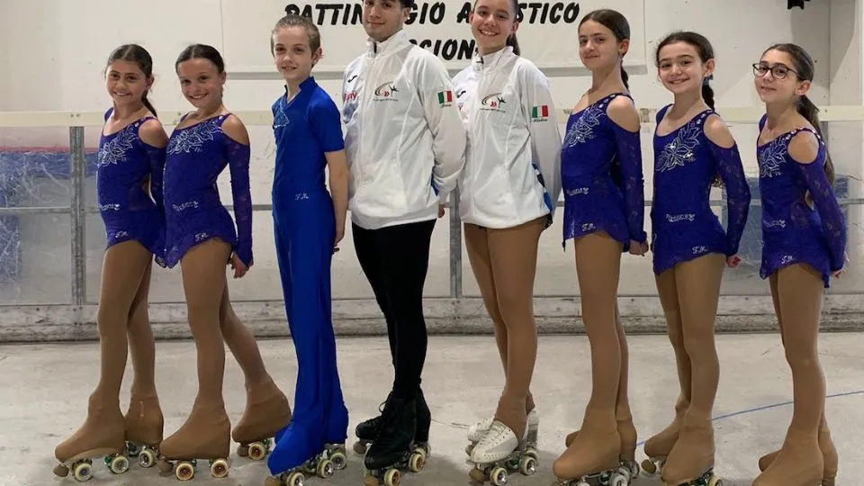 Gli atleti del Pattinaggio Riccione