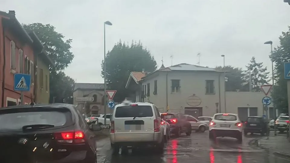 l’imbocco di via della Fiera da via Gueritti
