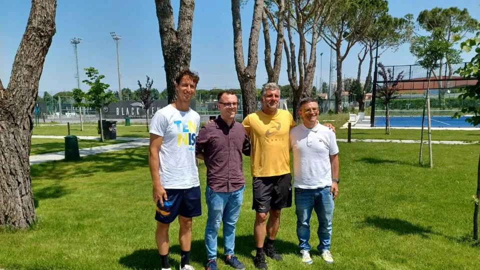 Francesco Forti, l’assessore comunale allo sport Federico Vaccarini, Giorgio Galimberti e Alfredo Vaselli (Simbiosi)