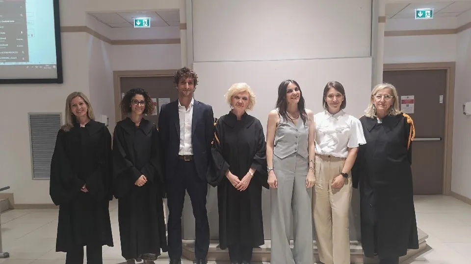 i laureati con i docenti del Corso