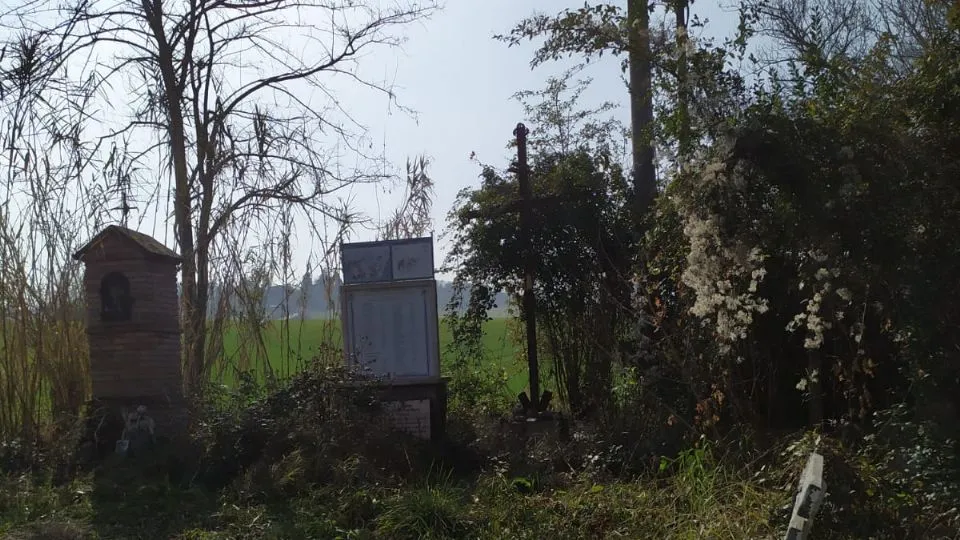 Rovi ed erbacce al Cippo di via Ca’ Fornaci