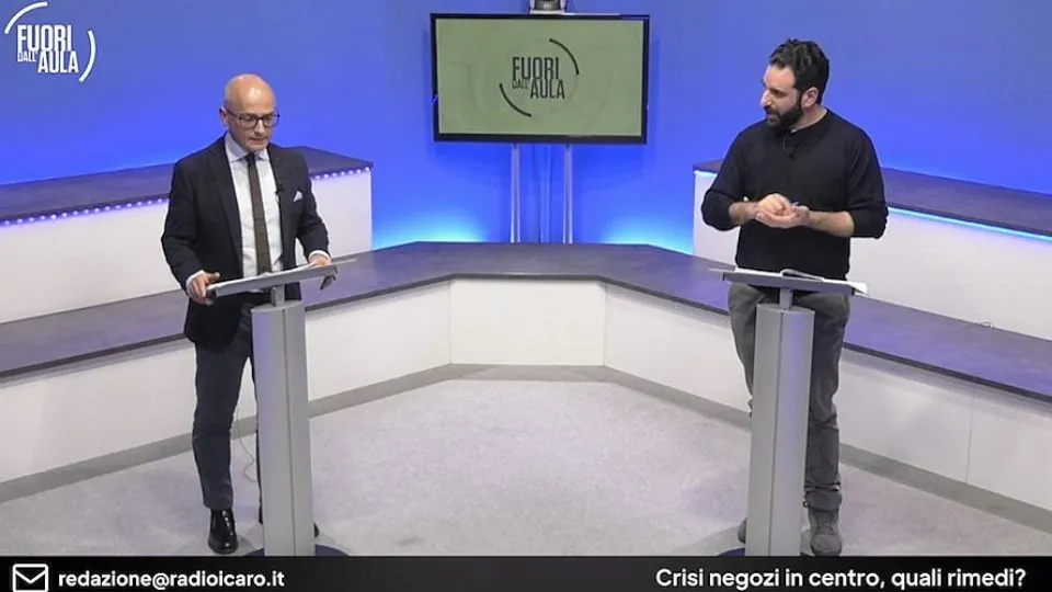 Marchei e Tonti negli studi di Icaro TV