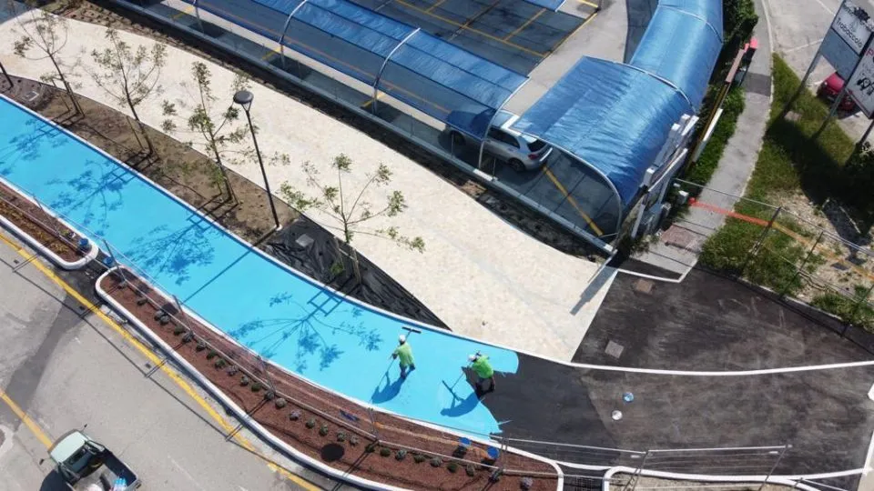 la pista ciclabile