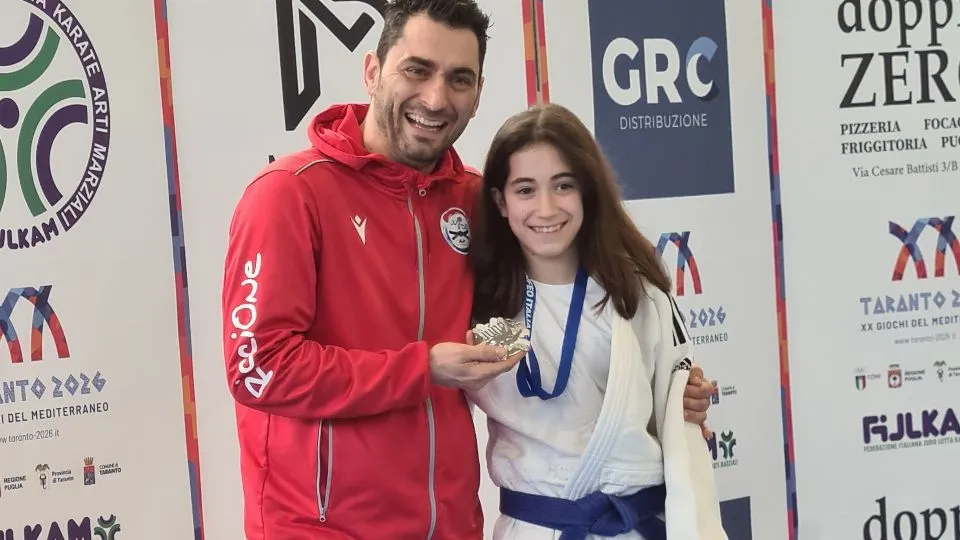 Sofia Longo insieme al padre/maestro Giuseppe