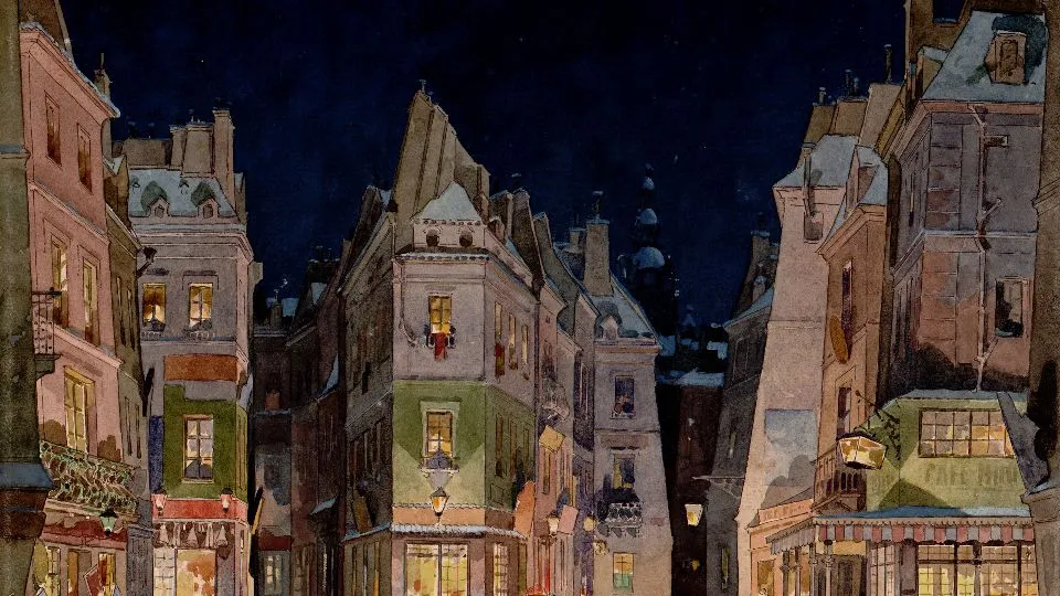 una scenografia della Bohème