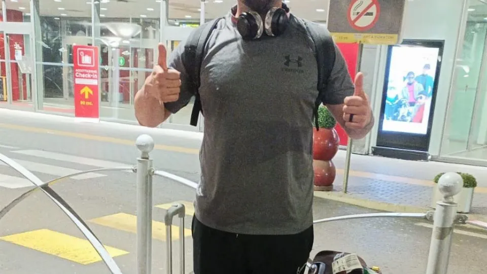 Tiago da Silva all’aeroporto di Bologna
