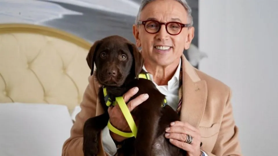 Bruno Barbieri con il suo amico a 4 zampe