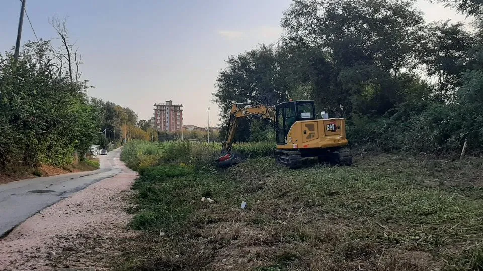 i lavori in via Lotti a Rimini