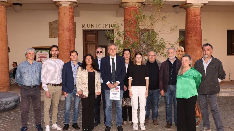 il candidato Sanchini con i candidati di lista
