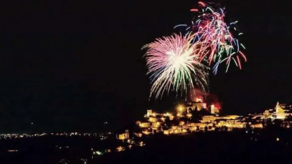 i fuochi d’artificio per la Fira di Quatorg