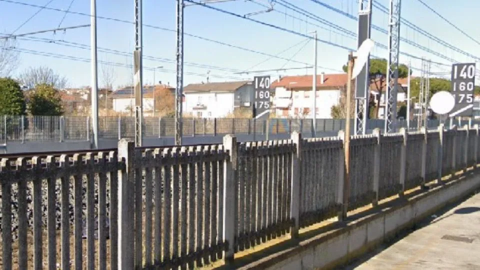 la ferrovia a Riccione
