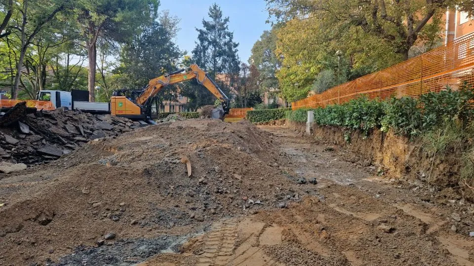 l’intervento in via Euterpe
