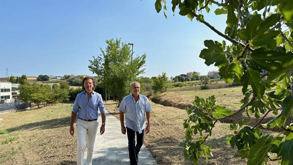 la ciclopedonale di via Gagarin a Coriano
