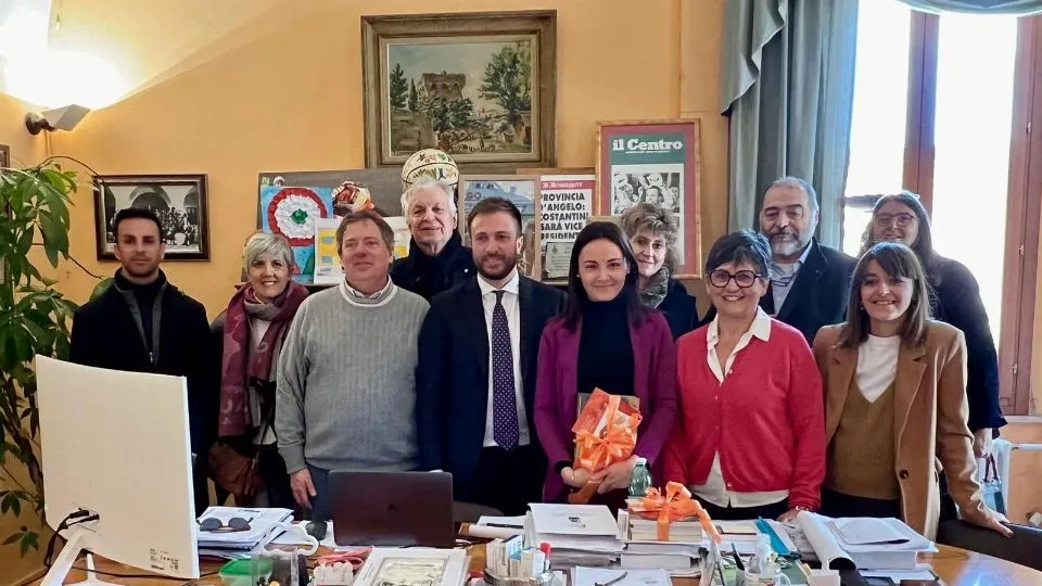 la delegazione insieme alle istituzioni di Giulianova
