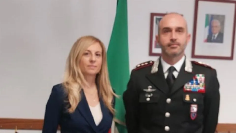 l’on. Spinelli con il comandante Rugge
