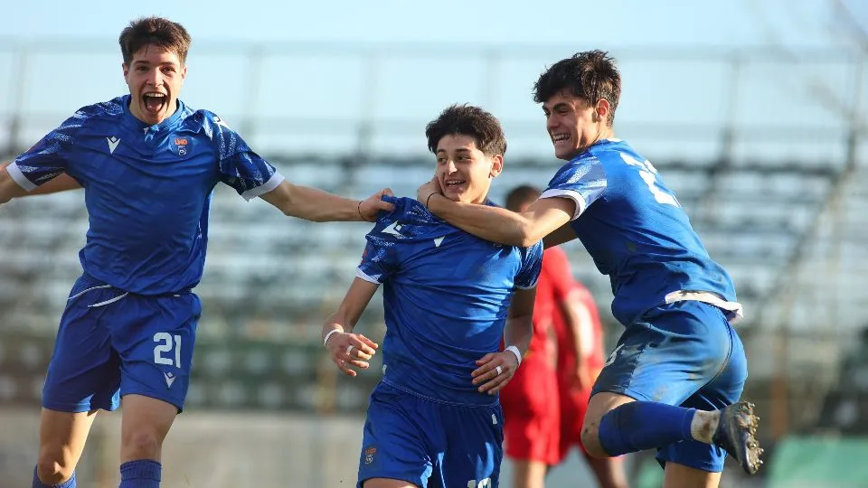 Esultanza della Rappresentativa Serie D U18 alla Viareggio Cup 2024