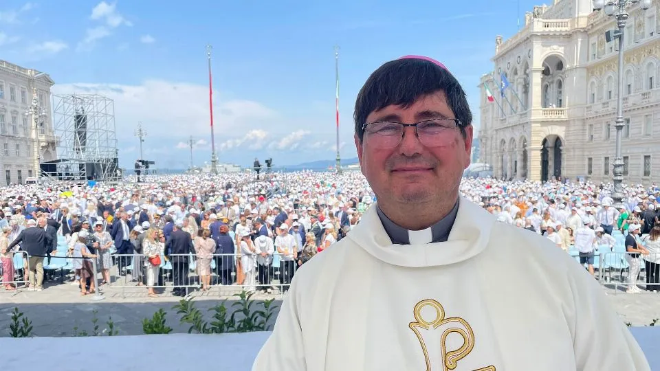 Il vescovo Nicolò Anselmi alla recente Settimana Sociale di Trieste
