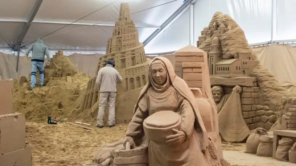 presepe di sabbia a Rimini