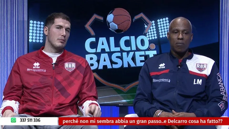 Justin Johnson e Larry Middleton nello studio di Calcio.Basket
