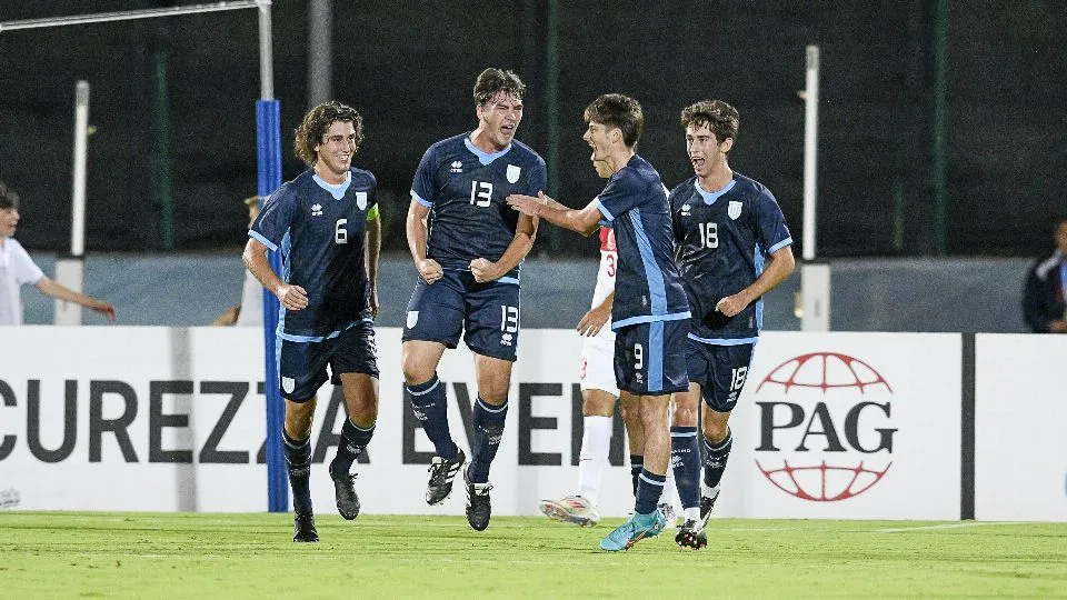 L’esultanza di Mattia Ciacci dopo il gol (©FSGC)