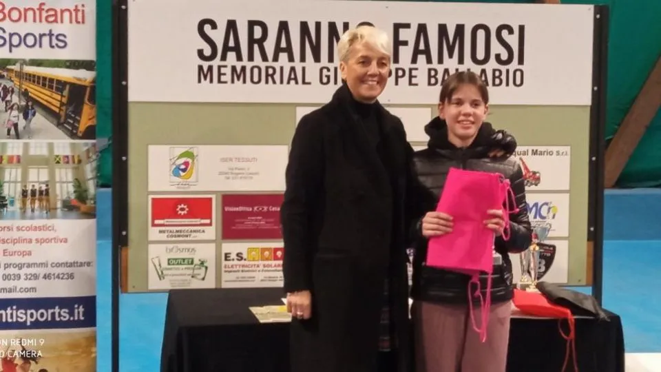La premiazione di Marta Bertozzi
