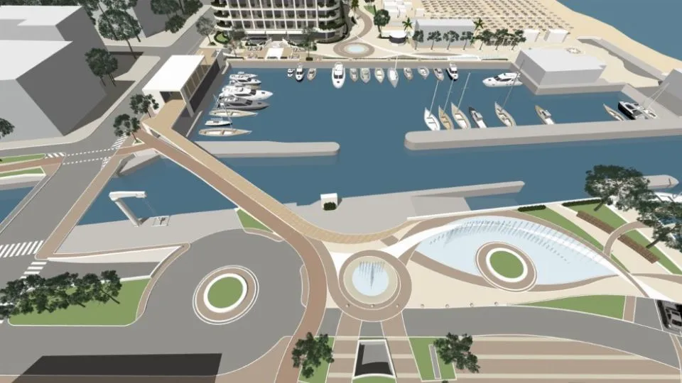 un rendering del porto di Riccione