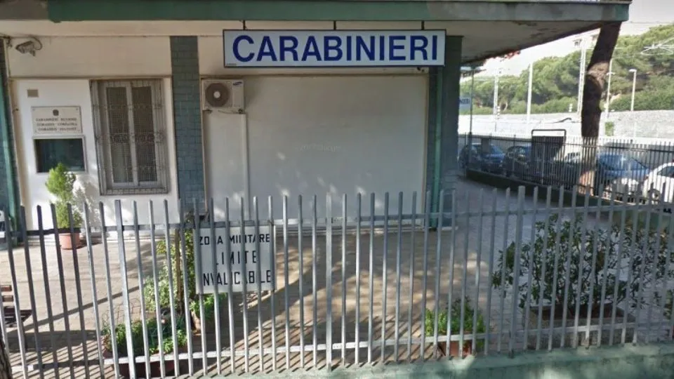 la caserma dei carabinieri di Riccione