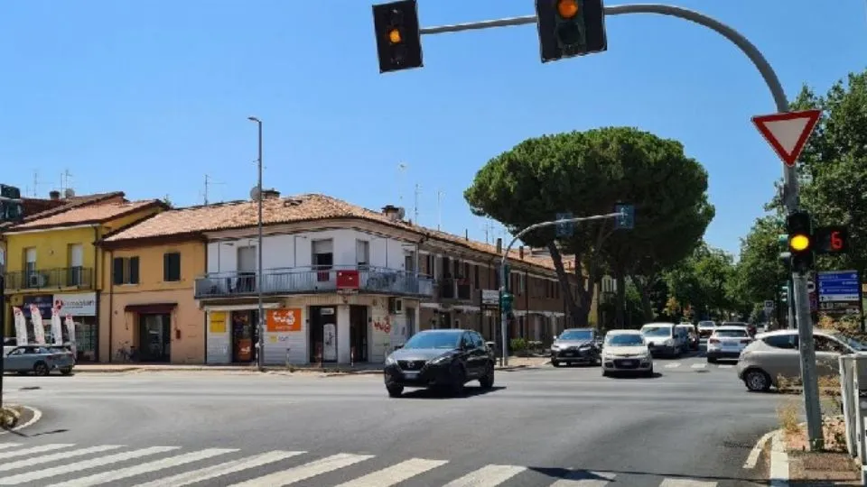 il semaforo di via Mazzini