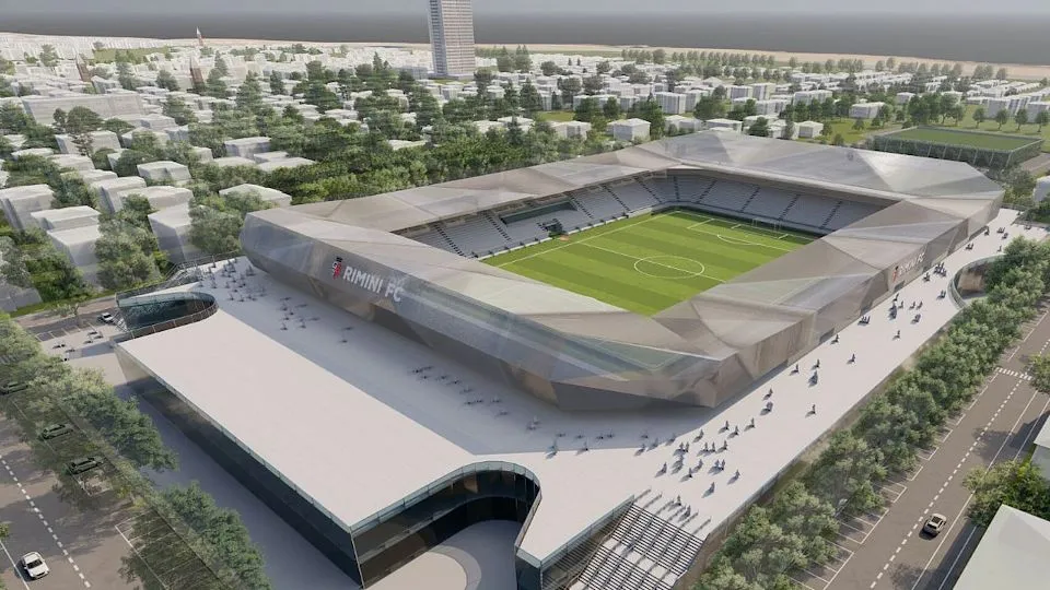 Un rendering del progetto Nuovo Stadio