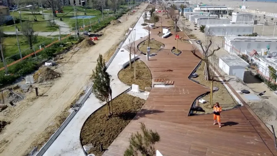 i lavori per il Parco del Mare