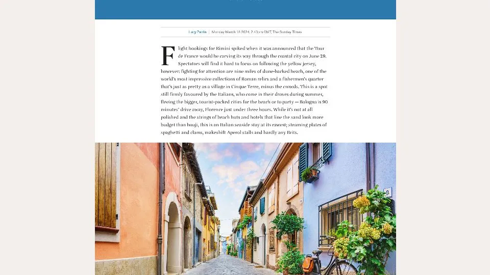 la pagine del Times