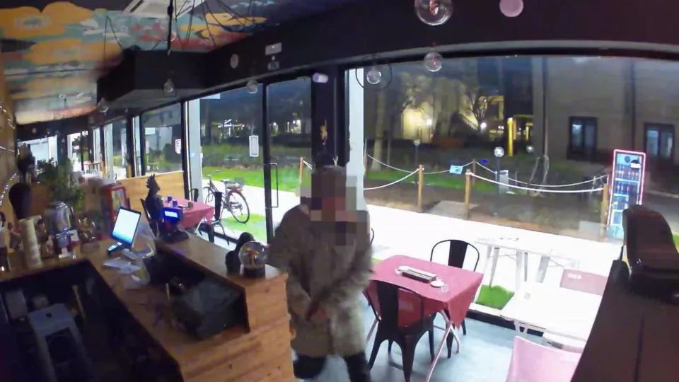 il ladro immortalato dalle telecamere