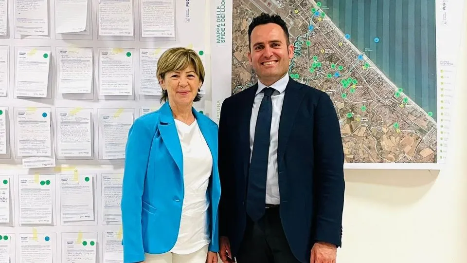 la sindaca Angelini e l’assessore Andruccioli