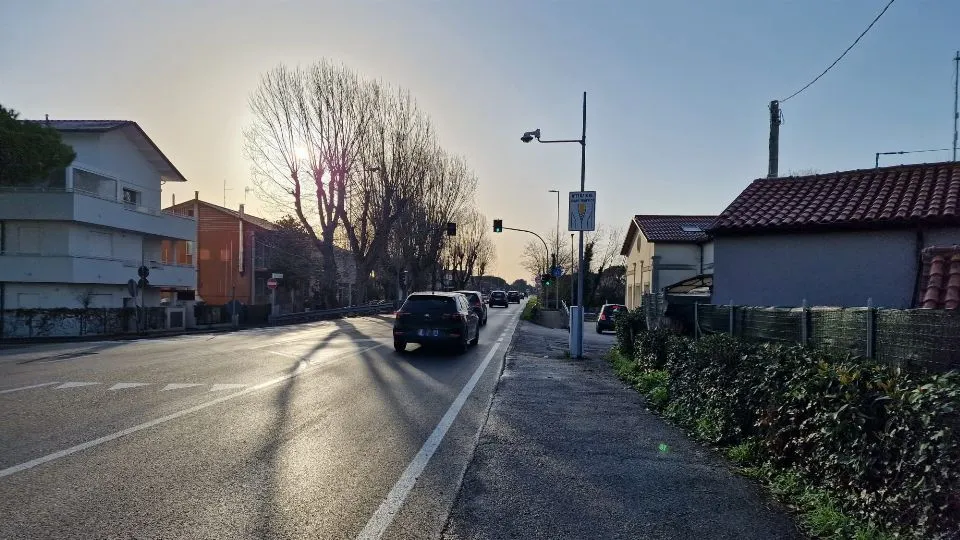 L’incrocio tra via Flaminia e via Vercelli
